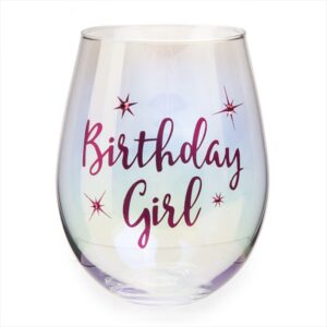 Birthday Girl Irid Wine Glass