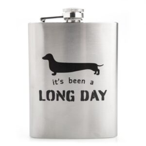 Dachshund Metal Flask