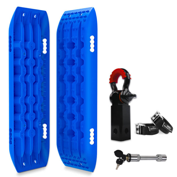 Hitch Receiver 5T Recovery Receiver With 2PCS Recovery tracks Boards Gen2.0 Blue