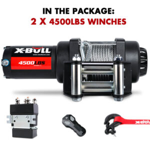 12V Electric Winch 4500lbs Steel Wire Cable 12V Boat ATV UTV Trailer Winch 2 Units