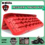 Recovery tracks 10T Sand Mud Snow RED Offroad 4WD 4x4 2pc 91cm Gen 2.0 - red