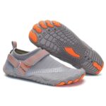 Men Women Water Shoes Barefoot Quick Dry Aqua Sports Shoes - Grey Size EU37 = US4