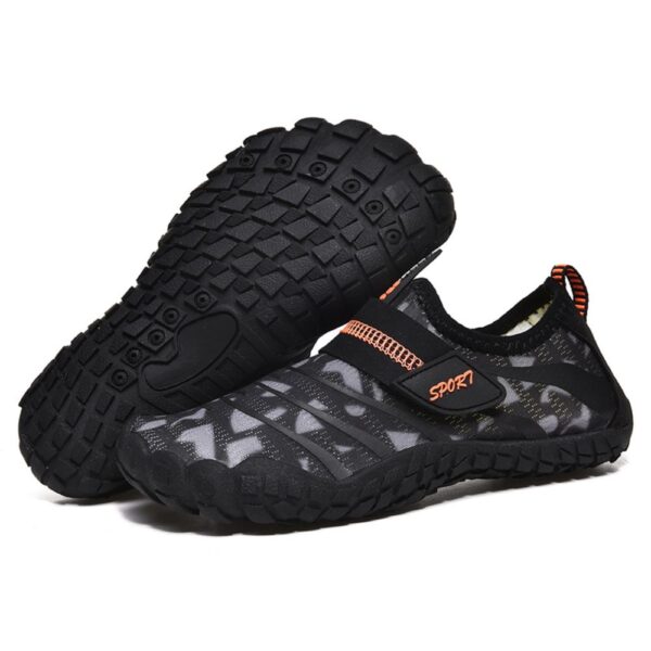 Kids Water Shoes Barefoot Quick Dry Aqua Sports Shoes Boys Girls (Pattern Printed) - Black Size Bigkid US2=EU32