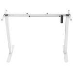 Single Motor Sit/Stand Desk Frame  58 x 90-135cm  72-118cm Height Adjustable  70kg Load  White