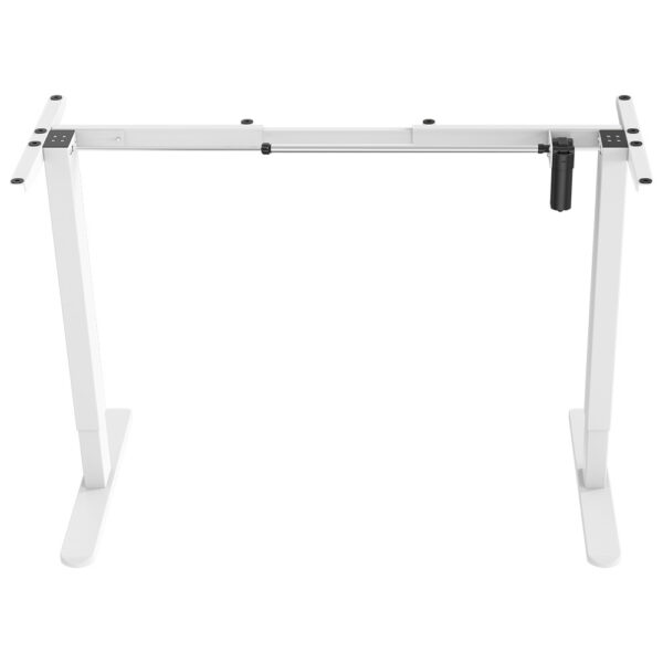 Single Motor Sit/Stand Desk Frame  58 x 90-135cm  72-118cm Height Adjustable  70kg Load  White