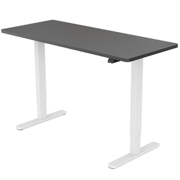 Sit Stand Standing Desk  120x60cm  72-118cm Height Adjustable  70kg Load  Black /White Frame