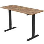 Sit Stand Standing Desk  120x60cm  72-118cm Height Adjustable  70kg Load  Oak /Black Frame