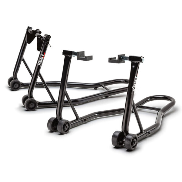 Motorcycle Stands Front & Rear Heavy-Duty Motorbike Lift Paddock Steel