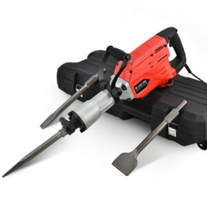 2300W Pro-Grade Electric Demolition Jackhammer  with 3 Bonus Chisels  Carry Case