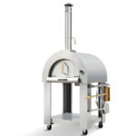 Outdoor Pizza Oven Stainless Steel Portable Pizza Maker Cooker Wood Charcoal Fired