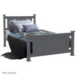 King Single Wooden Timber Bed Frame  Grey