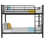 2in1 Single Metal Bunk Bed Frame  with Modular Design  Dark Matte Grey