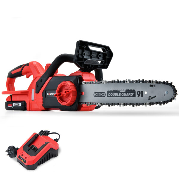 20V 10 Inch Electric Cordless Chainsaw 2Ah Lithium Battery Lightweight Wood Garden Cutter