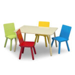 Kids Premium Table and Chairs Play Furniture Set Wooden Wood