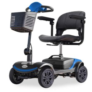 Electric Mobility Scooter Portable Folding for Elderly Older Adult  SmartRider Black & Blue