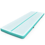 800x100x20cm Inflatable Air Track Mat Tumbling Gymnastics  Mint Green & Grey (No Pump)