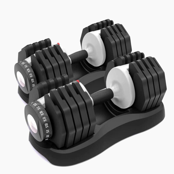 2 x 25kg Adjustable Dumbbell Weight Plates Set Home Gym Exercise