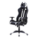 Diablo Reclining Gaming Chair Black & White Seat Computer Office Neck Lumbar Horns