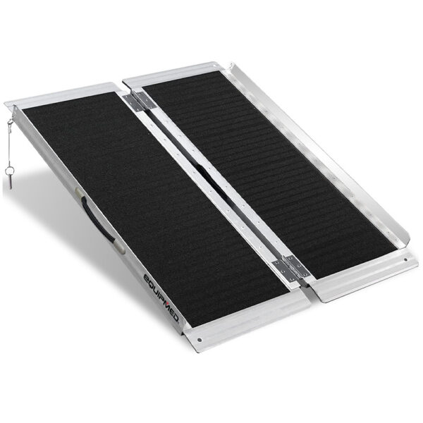 91cm Portable Folding Aluminium Access Ramp  272kg Rated  Black Ultra-Grip  for Wheelchair  Mobility Scooter