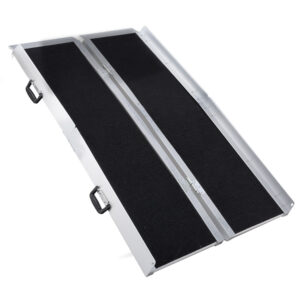 182cm Portable Folding Aluminium Access Ramp  272kg Rated  Black Ultra-Grip  for Wheelchair  Mobility Scooter