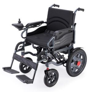 Electric Folding Wheelchair  Folding  XL Wide Seat  Long Range  Lithium Battery  Black