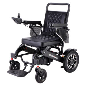 Electric Folding Wheelchair  Folding  Long Range  Aluminium Frame  Lithium Battery  Black