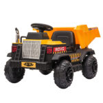 Electric Ride On Children's Toy Dump Truck with Bluetooth Music - Yellow