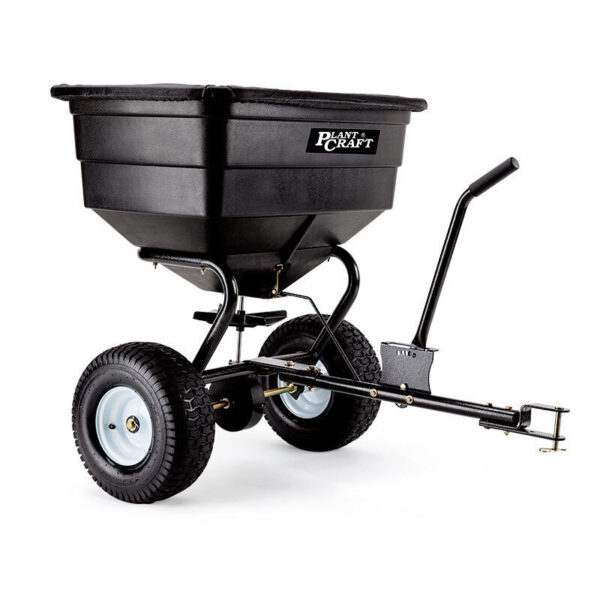 Tow Behind Broadcast Spreader 90kg 105L Seed Fertiliser Tow Rotary