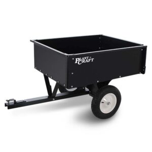 270kg Capacity Metal Dump Cart Garden Lawn Yard Farm Trolley  Tow Behind Ride on Mower