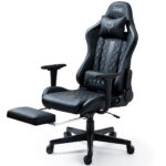 Apex Series Reclining Gaming Ergonomic Office Chair with Footrest  Black