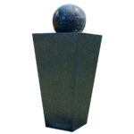 Contemporary Solar Powered Water Feature Fountain with LED Lights - Dark Grey