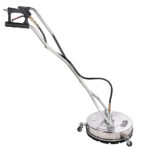 18" Stainless Steel Pressure Washer Surface Cleaner with Yoke Handlebar  3/8" Fitting  For Concrete Driveway Patio Floor