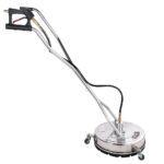 21" Stainless Steel Pressure Washer Surface Cleaner with Yoke Handlebar  3/8" Fitting  For Concrete Driveway Patio Floor