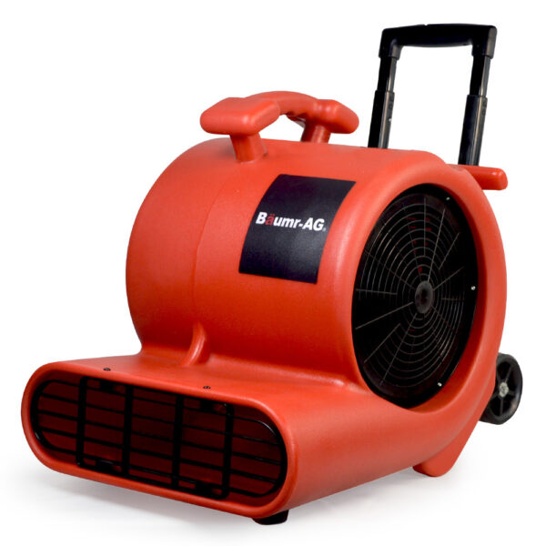 3-Speed Carpet Dryer Air Mover Blower Fan  1400CFM  Sealed Copper Motor  Poly Housing  Telesscopic Handle and Wheels