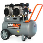 50L 3.0HP Silent Oil-Free Electric Air Compressor  Portable  Twin Nitto Outlets