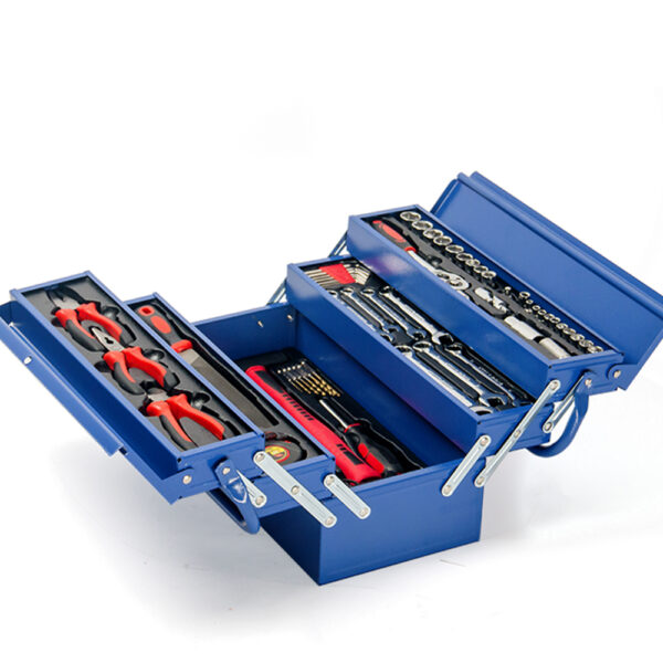 118pc Tool Kit Box Set Metal Spanner Organizer Socket Household Toolbox