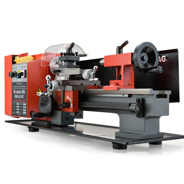 600W 7"x14" Variable-Speed Mini Metal Lathe with LCD Screen