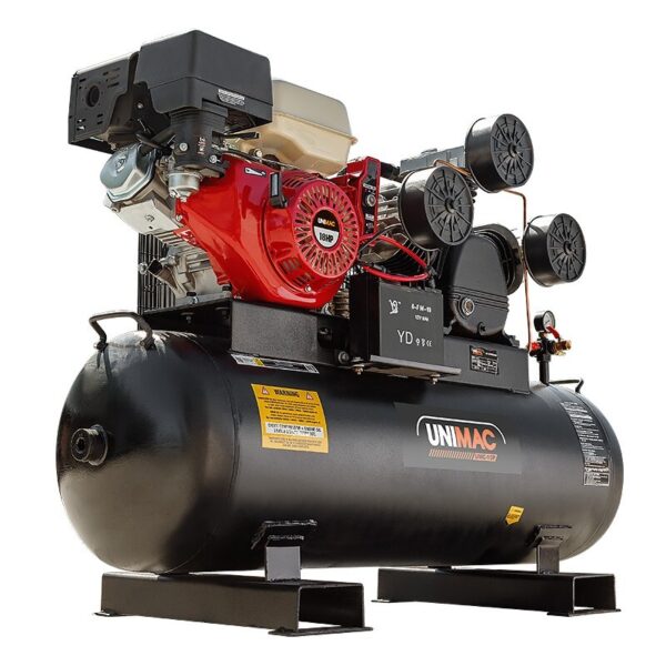 18HP Industrial Petrol Air Compressor 115PSI 150L Tank with Electric Key Start