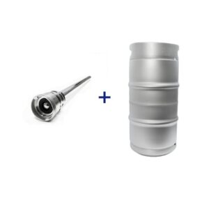 30L Threaded Stainless Keg + D-type Spear