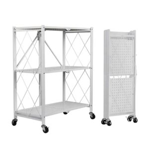 Foldable Storage Shelf 3 Tier (White)