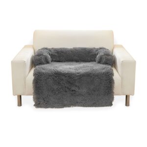 Pet Sofa Cover Soft with Bolster L Size (Grey) FI-PSC-126-SMT