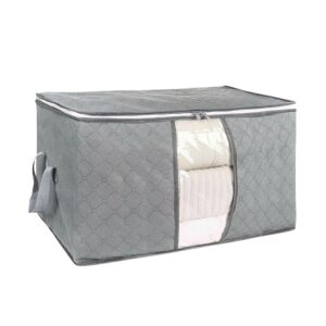 5 Pack 90L Clothes Storage Bag with Handles (Grey)