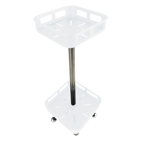 2 Tier Rotating Spice Rack Square Shape (White) GO-RSR-101-FB