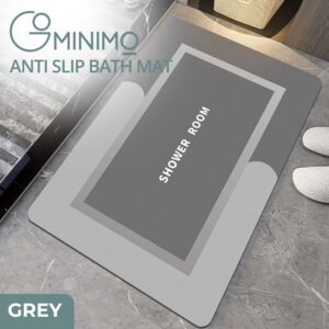 Anti-Slip Bath Mat Diatom Rectangle 80*50cm (Grey) GO-BM-107-DA