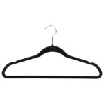 30 Pack of Non-Slip Velvet Suit Hangers with Tie Organisers (Black) GO-VH-100-SH