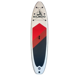 Inflatable Stand Up Paddle Board Balanced SUP Portable Ultralight  10.5 x 2.5 x 0.5 ft  with EVA Anti-Slip Pad Red  Dark Red & Black