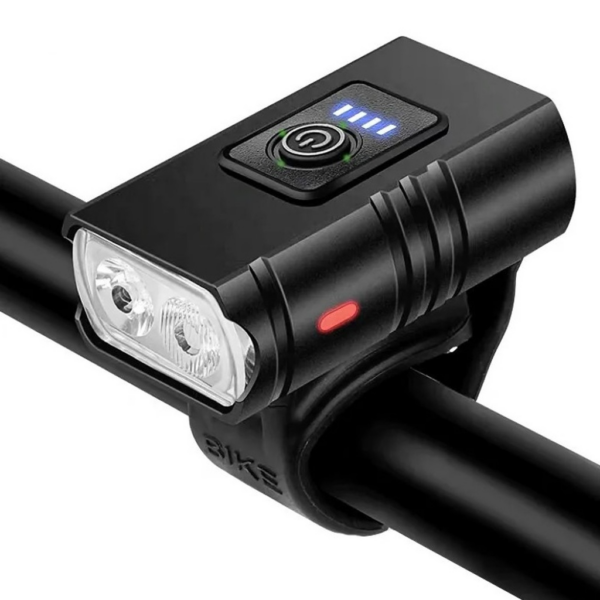 USB Rechargeable Bike Light with Tail Light (2 Bulb)