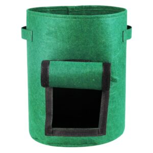 5 Packs 10 Gallon Plant Grow Bags with Window Flap (Dark Green) NE-PB-104-KJ