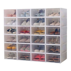 Plastic Shoe Box 24 pcs (White)