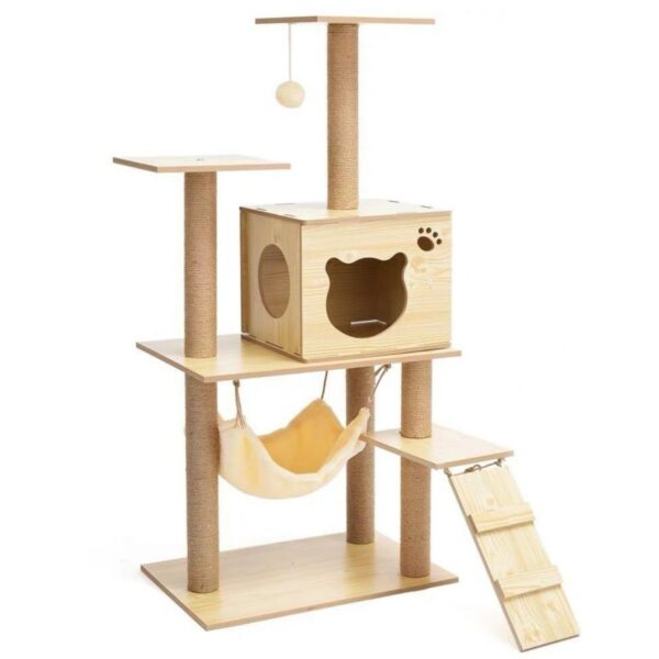 Cat Tree (120cm / 135cm Wood) - PT-CT-132-RN / PT-CT-132-MM